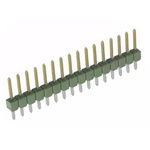 TE Connectivity AMPMODU MOD II Series Straight Through Hole Pin Header, 16 Contact(s), 2.54mm Pitch, 1 Row(s),