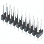 TE Connectivity AMPMODU MOD II Series Straight Through Hole Pin Header, 20 Contact(s), 2.54mm Pitch, 2 Row(s),
