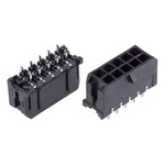 Molex Micro-Fit 3.0 Series Straight Through Hole PCB Header, 10 Contact(s), 3.0mm Pitch, 2 Row(s), Shrouded
