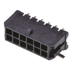 Molex Micro-Fit 3.0 Series Right Angle Surface Mount PCB Header, 12 Contact(s), 3.0mm Pitch, 2 Row(s), Shrouded