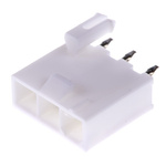 Molex Mini-Fit Jr. Series Straight Through Hole PCB Header, 3 Contact(s), 4.2mm Pitch, 1 Row(s), Shrouded