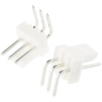 Molex KK 254 Series Right Angle Through Hole Pin Header, 3 Contact(s), 2.54mm Pitch, 1 Row(s), Unshrouded