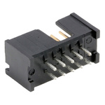 TE Connectivity AMP-LATCH Series Straight Through Hole PCB Header, 10 Contact(s), 2.54mm Pitch, 2 Row(s), Shrouded