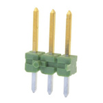 TE Connectivity AMPMODU MOD II Series Straight Through Hole Pin Header, 3 Contact(s), 2.54mm Pitch, 1 Row(s), Unshrouded