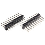 HARWIN M20 Series Straight Through Hole Pin Header, 20 Contact(s), 2.54mm Pitch, 2 Row(s), Unshrouded