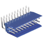 TE Connectivity AMPMODU HE14 Series Right Angle Through Hole PCB Header, 20 Contact(s), 2.54mm Pitch, 2 Row(s), Shrouded
