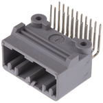 JAE MX34 Series Right Angle Through Hole PCB Header, 20 Contact(s), 2.2mm Pitch, 2 Row(s), Shrouded