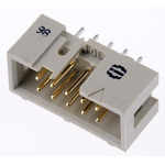 HARTING SEK 18 Series Straight Through Hole PCB Header, 10 Contact(s), 2.54mm Pitch, 2 Row(s), Shrouded