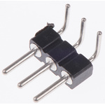 Preci-Dip Right Angle Through Hole Pin Header, 3 Contact(s), 2.54mm Pitch, 1 Row(s), Unshrouded