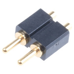 Preci-Dip Straight Through Hole Spring Loaded Connector, 2 Contact(s), 2.54mm Pitch, 1 Row(s), Shrouded