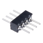 Preci-Dip Straight Through Hole Pin Header, 4 Contact(s), 1.27mm Pitch, 1 Row(s), Unshrouded