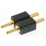 Preci-Dip Straight Through Hole Spring Loaded Connector, 2 Contact(s), 2.54mm Pitch, 1 Row(s), Shrouded