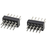 Preci-Dip Straight Through Hole Pin Header, 10 Contact(s), 1.27mm Pitch, 2 Row(s), Unshrouded
