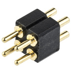 Preci-Dip Straight Through Hole Spring Loaded Connector, 4 Contact(s), 2.54mm Pitch, 2 Row(s), Shrouded