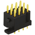 Souriau SMS Series Straight Through Hole PCB Header, 6 Contact(s), 2 Row(s), Shrouded