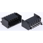 TE Connectivity MTA-100 Series Right Angle Through Hole PCB Header, 6 Contact(s), 2.54mm Pitch, 1 Row(s), Shrouded