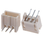JST ZH Series Right Angle Through Hole PCB Header, 3 Contact(s), 1.5mm Pitch, 1 Row(s), Shrouded