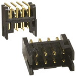Hirose DF11 Series Right Angle Through Hole PCB Header, 8 Contact(s), 2.0mm Pitch, 2 Row(s), Shrouded