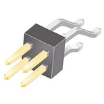 Samtec TSM Series Right Angle Surface Mount Pin Header, 4 Contact(s), 2.54mm Pitch, 2 Row(s), Unshrouded