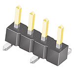 Samtec TSM Series Straight Surface Mount Pin Header, 4 Contact(s), 2.54mm Pitch, 1 Row(s), Unshrouded