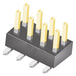 Samtec TSM Series Straight Surface Mount Pin Header, 8 Contact(s), 2.54mm Pitch, 2 Row(s), Unshrouded