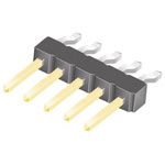 Samtec TSM Series Right Angle Surface Mount Pin Header, 5 Contact(s), 2.54mm Pitch, 1 Row(s), Unshrouded