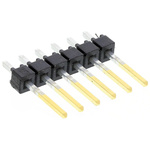 Samtec TSW Series Straight Through Hole Pin Header, 6 Contact(s), 2.54mm Pitch, 1 Row(s), Unshrouded