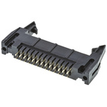 Amphenol T816 Series Straight Through Hole PCB Header, 26 Contact(s), 2.54mm Pitch, 2 Row(s), Shrouded