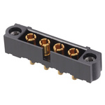 HARWIN Datamate Mix-Tek Series Straight Through Hole PCB Header, 4 Contact(s), 4.0mm Pitch, 1 Row(s), Shrouded