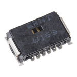ERNI MiniBridge Series Right Angle Surface Mount PCB Header, 6 Contact(s), 1.27mm Pitch, 1 Row(s), Shrouded