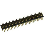 Samtec MTMM Series Straight Through Hole Pin Header, 10 Contact(s), 2.0mm Pitch, 2 Row(s), Unshrouded