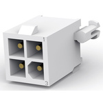 TE Connectivity Mini-Universal MATE-N-LOK Series Straight Through Hole PCB Header, 4 Contact(s), 4.14mm Pitch, 2