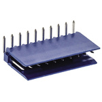 TE Connectivity AMPMODU HE14 Series Right Angle Through Hole PCB Header, 10 Contact(s), 2.54mm Pitch, 1 Row(s), Shrouded