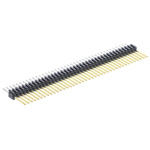 Samtec TMS Series Straight Through Hole Pin Header, 40 Contact(s), 1.27mm Pitch, 1 Row(s), Unshrouded