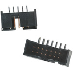 TE Connectivity AMP-LATCH Series, 2.54mm Pitch, 50 Way 2 Row Shrouded Straight PCB Header, Through Hole