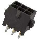 TE Connectivity Micro MATE-N-LOK Series Straight Through Hole PCB Header, 6 Contact(s), 3.0mm Pitch, 2 Row(s), Shrouded