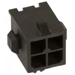 TE Connectivity Micro MATE-N-LOK Series Right Angle Through Hole PCB Header, 4 Contact(s), 3.0mm Pitch, 2 Row(s),