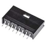 TE Connectivity AMPMODU MOD II Series Straight Through Hole PCB Header, 8 Contact(s), 2.54mm Pitch, 1 Row(s), Shrouded