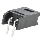 TE Connectivity AMPMODU MOD II Series Right Angle Through Hole PCB Header, 2 Contact(s), 2.54mm Pitch, 1 Row(s),