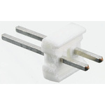 TE Connectivity MTA-100 Series Straight Through Hole Pin Header, 2 Contact(s), 2.54mm Pitch, 1 Row(s), Unshrouded