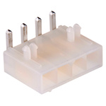 Molex Mini-Fit Jr. Series Right Angle Through Hole PCB Header, 4 Contact(s), 4.2mm Pitch, 1 Row(s), Shrouded