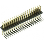 HARWIN Archer M50 Series Right Angle Through Hole Pin Header, 40 Contact(s), 1.27mm Pitch, 2 Row(s), Unshrouded