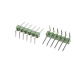 TE Connectivity AMPMODU MOD II Series Right Angle Through Hole Pin Header, 6 Contact(s), 2.54mm Pitch, 1 Row(s),