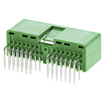 JAE IL-AG5 Series Right Angle Through Hole PCB Header, 30 Contact(s), 2.5mm Pitch, 2 Row(s), Shrouded