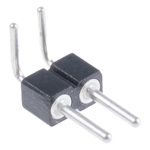 Preci-Dip Right Angle Through Hole Pin Header, 2 Contact(s), 2.54mm Pitch, 1 Row(s), Unshrouded
