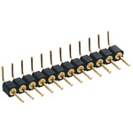 Preci-Dip Right Angle Through Hole Pin Header, 9 Contact(s), 2.54mm Pitch, 1 Row(s), Unshrouded