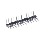 Preci-Dip Right Angle Through Hole Pin Header, 12 Contact(s), 2.54mm Pitch, 1 Row(s), Unshrouded
