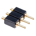 Preci-Dip Straight Through Hole Spring Loaded Connector, 3 Contact(s), 2.54mm Pitch, 1 Row(s), Shrouded