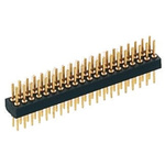 Preci-Dip Straight Through Hole Pin Header, 4 Contact(s), 1.27mm Pitch, 2 Row(s), Unshrouded