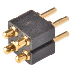 Preci-Dip Straight Through Hole Spring Loaded Connector, 4 Contact(s), 2.54mm Pitch, 2 Row(s), Shrouded
